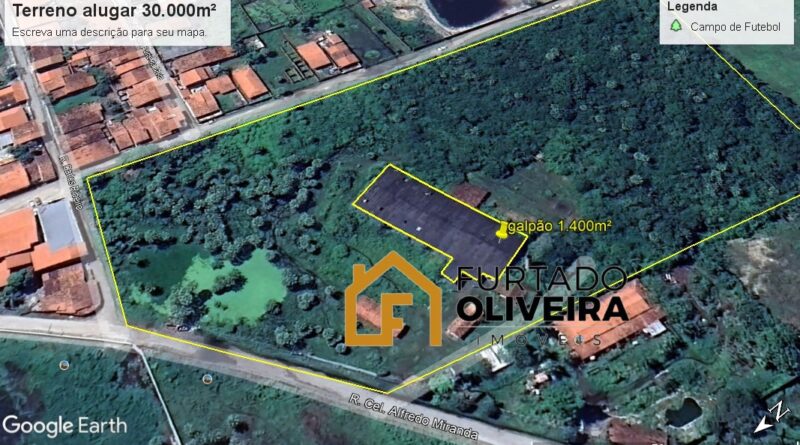 Terreno 03 frentes- Aluguel – 30.000m²- R$6.000,00- Capuan- Caucaia- CE.